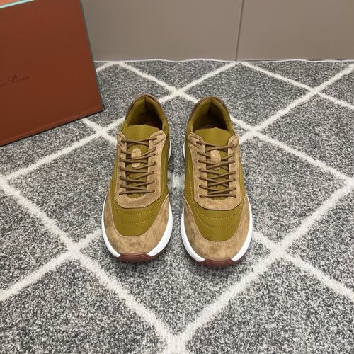 Loro Piana LP Classic Knit Lace Up Casual Sneakers