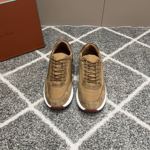 Loro Piana LP Classic Knit Lace Up Casual Sneakers