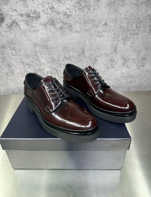 Prada Retro Leather Lace-Up Business Shoes
