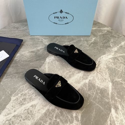 Prada Full-grain Leather Mules