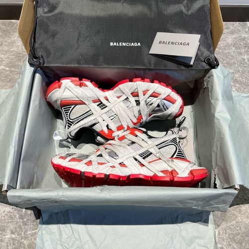Balenciaga 3xl Spider-Man Mesh Vintage Low-top Red Sneakers