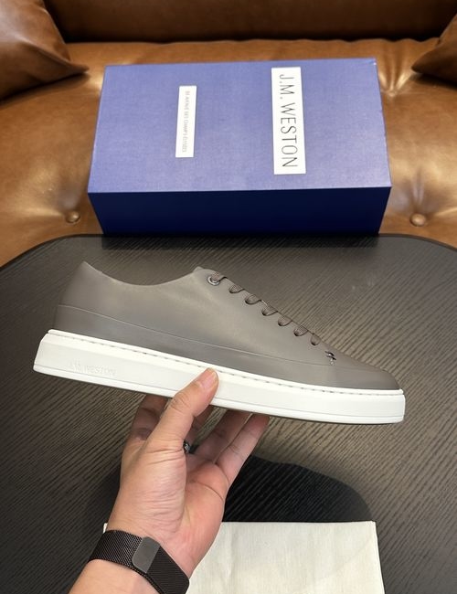 J.M.Weston Calfskin Suede Casual Sneakers