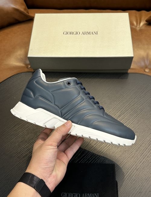 Armani Slip-on Knit Sneakers With Rubber Sole