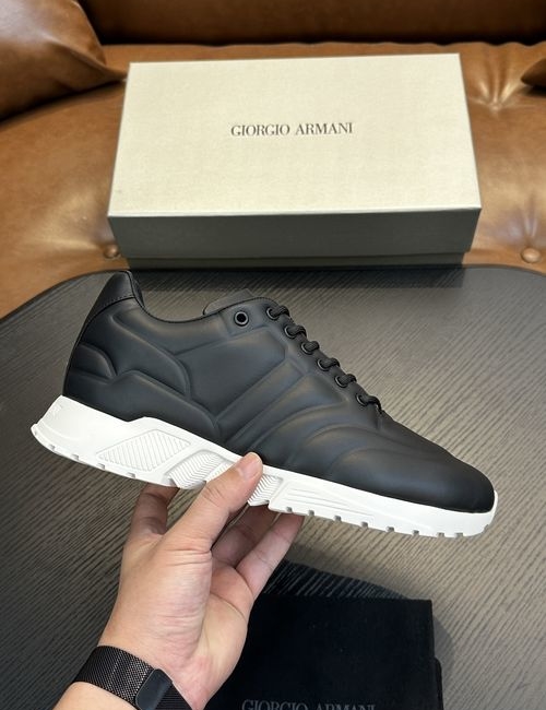 Armani Slip-on Knit Sneakers With Rubber Sole