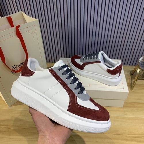 McQueen Premium Calfskin Leather Sneakers With Accessories