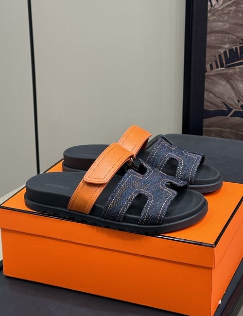 Hermes Chypre Slippers With Comfortable Soft Insole