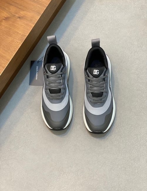 Dolce & Gabbana DG Leather Stitching Casual Shoes