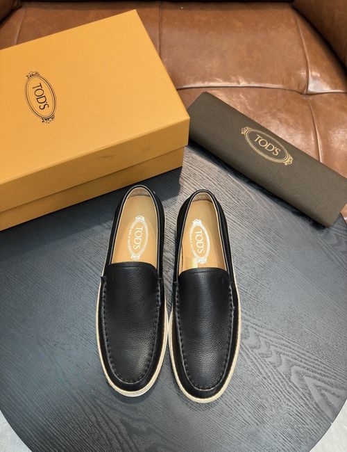 Tods Suede Loafers With Rubber Pebble Soles