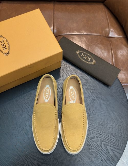 Tods Suede Loafers With Rubber Pebble Soles
