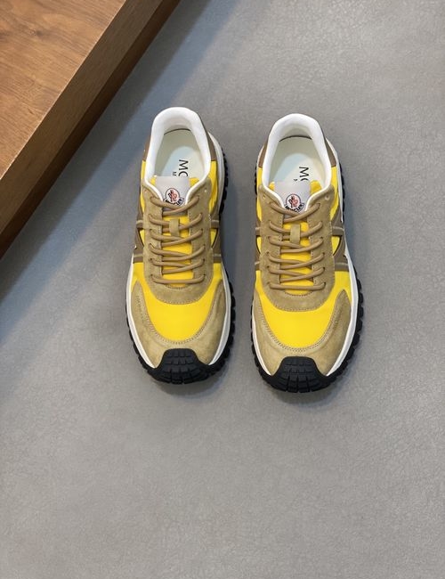 Moncler Stitched Leather Upper Sports Shoes