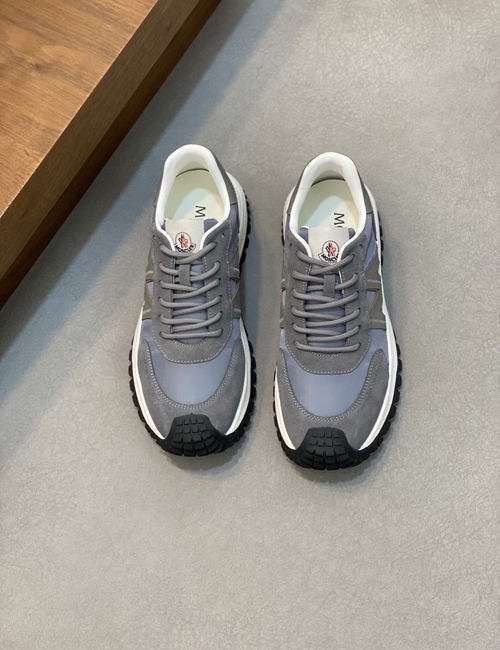 Moncler Stitched Leather Upper Sports Shoes