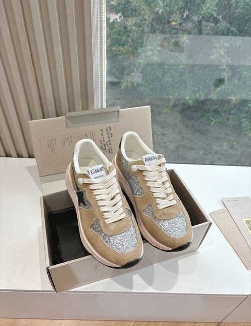Golden Goose GGDB Vintage Distressed Cowhide Mesh Sneakers