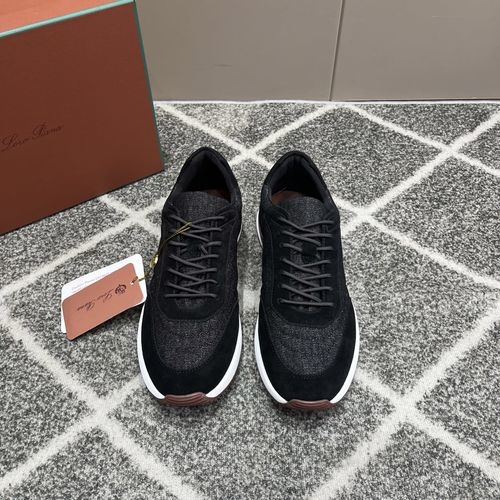 Loro Piana LP Knitted Laced Casual Jogging Shoes