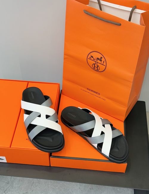 Hermes Kazimir Woven Calfskin Sandals