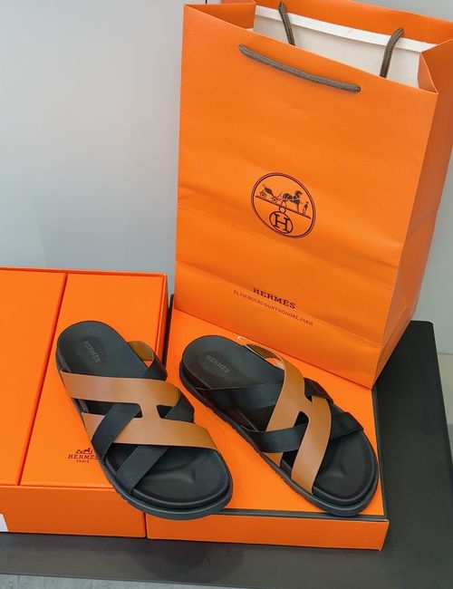 Hermes Kazimir Woven Calfskin Sandals