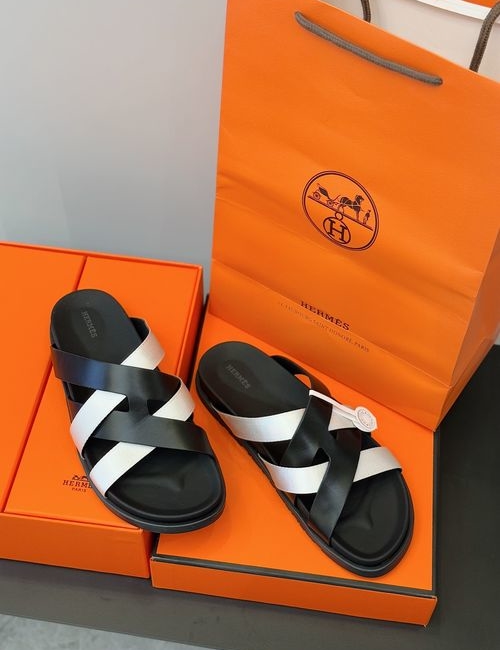 Hermes Kazimir Woven Calfskin Sandals