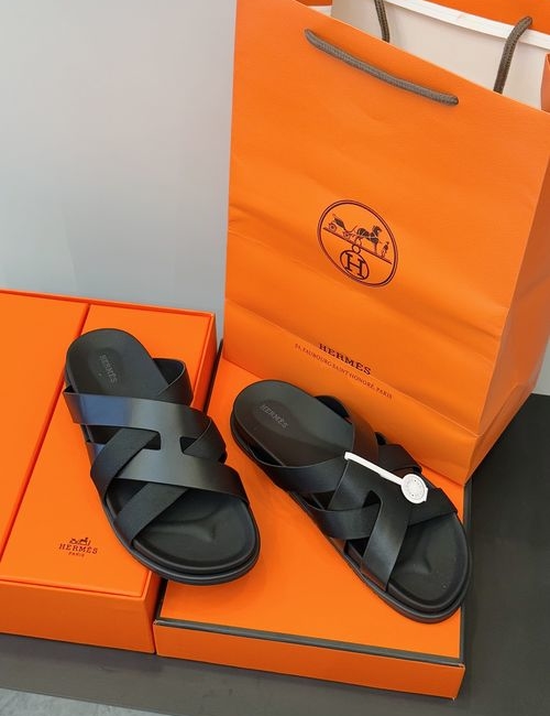 Hermes Kazimir Woven Calfskin Sandals