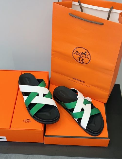 Hermes Kazimir Woven Calfskin Sandals
