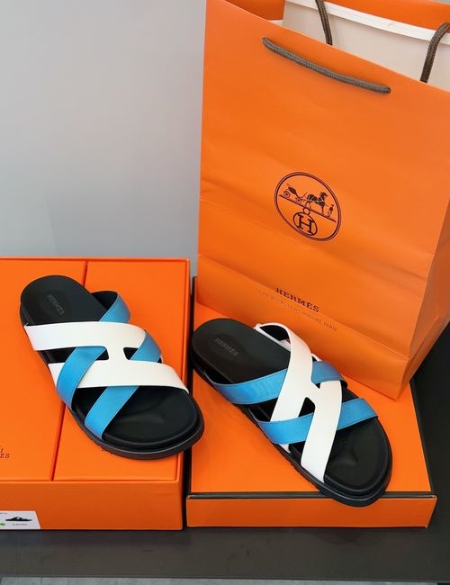 Hermes Kazimir Woven Calfskin Sandals