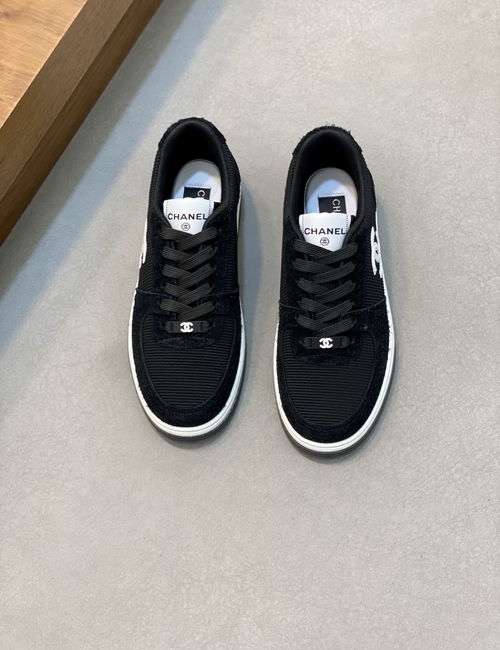 Chanel Breathable Suede Running Shoes With Reflective Trim