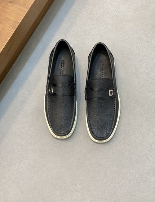 Ferragamo Driving Loafers Imported Calfskin Non-slip Sole