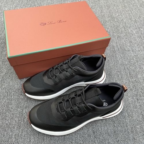 Loro Piana LP Knitted Leather Casual Sneakers