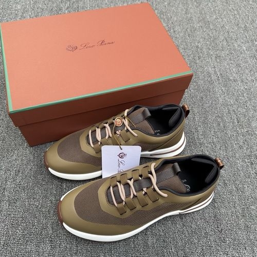 Loro Piana LP Knitted Leather Casual Sneakers