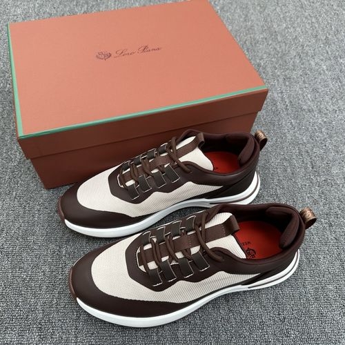 Loro Piana LP Knitted Leather Casual Sneakers