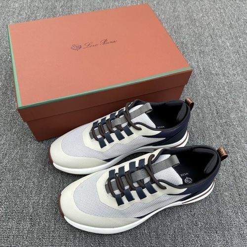 Loro Piana LP Knitted Leather Casual Sneakers