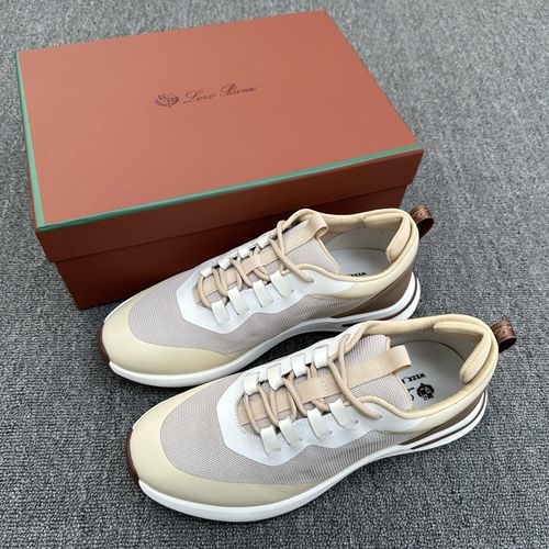 Loro Piana LP Knitted Leather Casual Sneakers