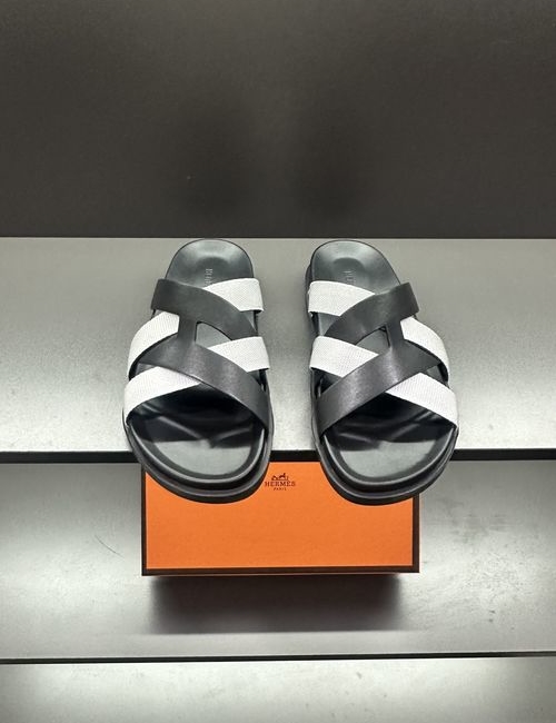 Hermes Bouncing Slides Calfskin Mesh Upper Lightweight Sole