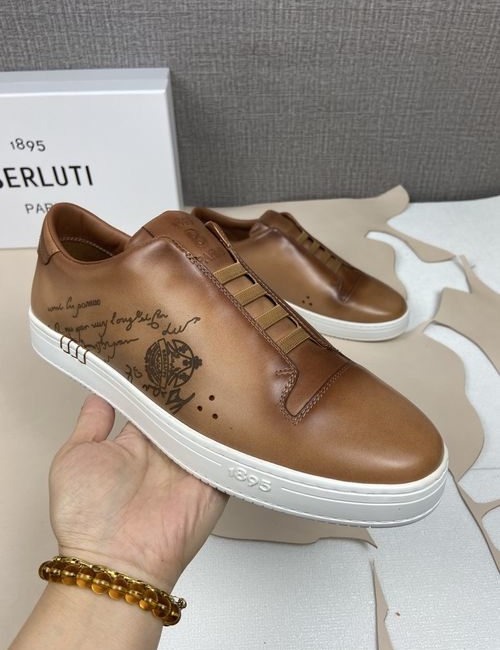 Berluti Calfskin Casual Slip-on Sneakers