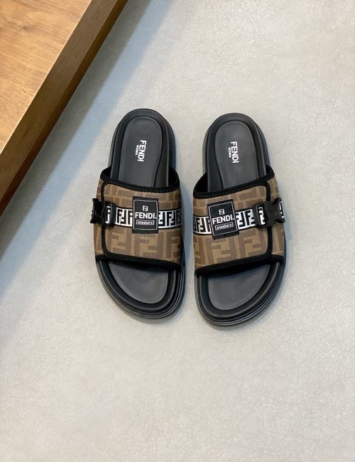Fendi Hardware Decor Slide Sandals Comfort Sole