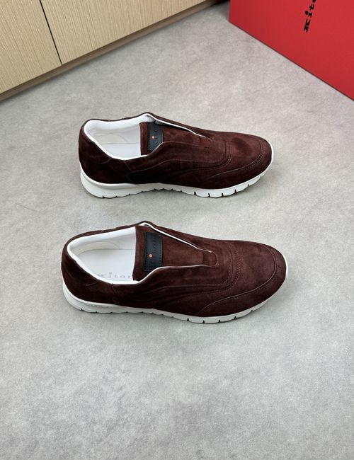 Kiton Suede Sheepskin Leather Casual Sneakers