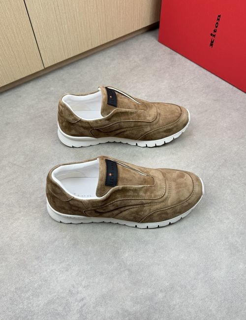 Kiton Suede Sheepskin Leather Casual Sneakers