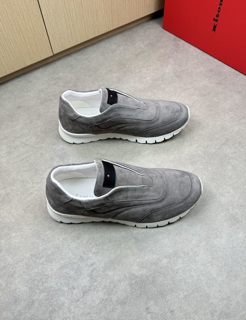 Kiton Suede Sheepskin Leather Casual Sneakers