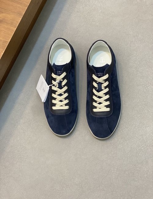 Brunello Cucinelli BC Washed Suede Rubber Sole Sneakers
