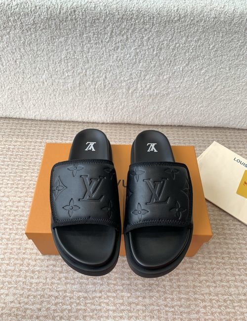 Louis Vuitton LV Monogram Hook And Loop Slippers