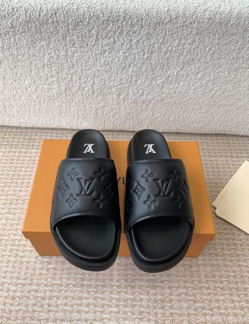Louis Vuitton LV Monogram Hook And Loop Slippers