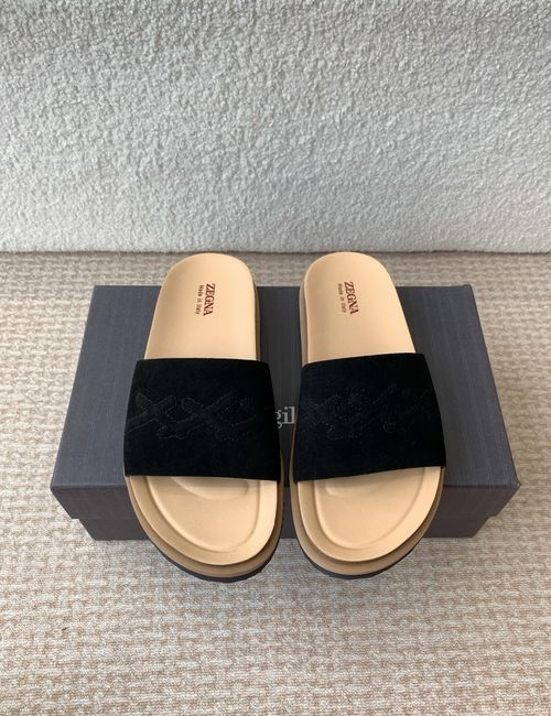 Zegna XXX Series Leather Suede Slippers