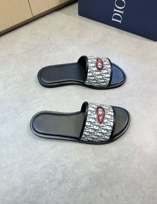 Christian Dior CD Canvas Printed Casual Slides