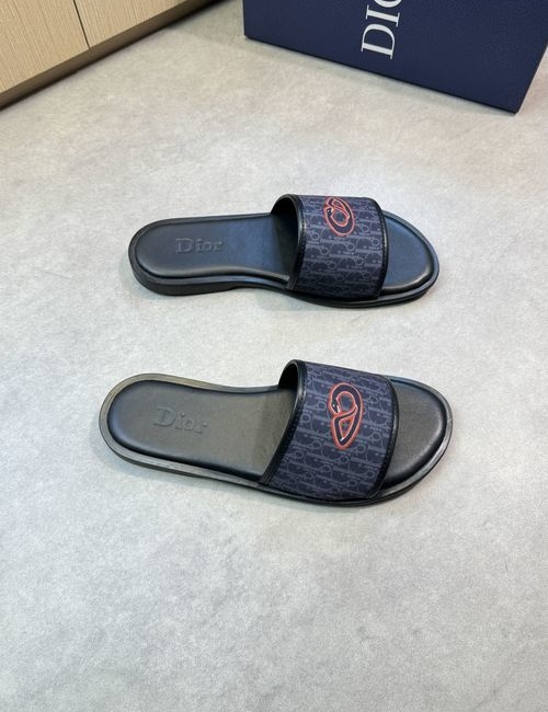 Christian Dior CD Canvas Printed Casual Slides