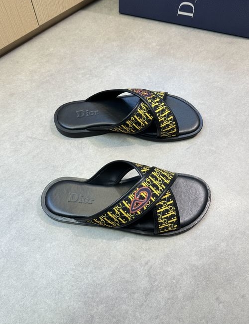 Christian Dior CD Canvas Printed Casual Slides