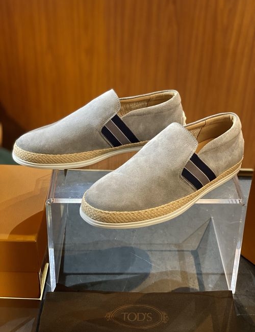 Tods Cow Leather Loafers With Braided Sole