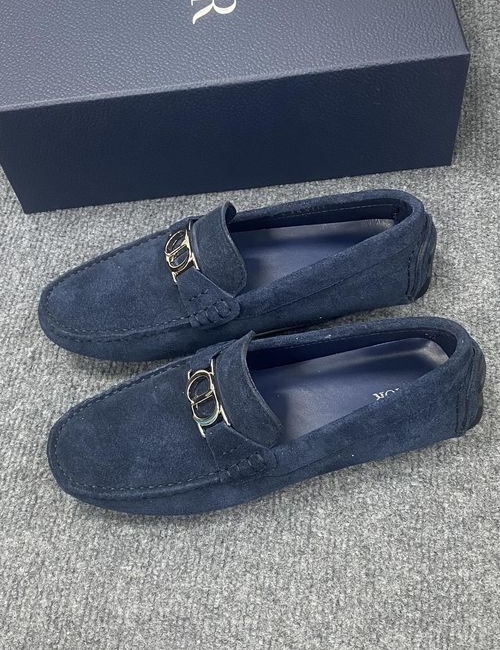 Christian Dior CD Leather Loafer Shoes With Original Hardware