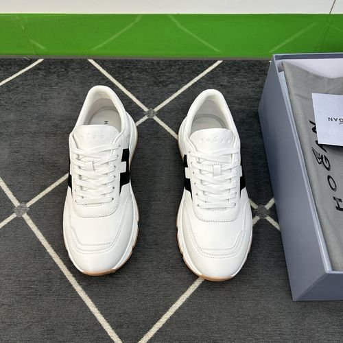Hogan Matte Leather Color-block Skate Shoes