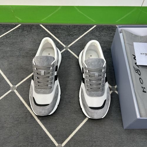 Hogan Matte Leather Color-block Skate Shoes