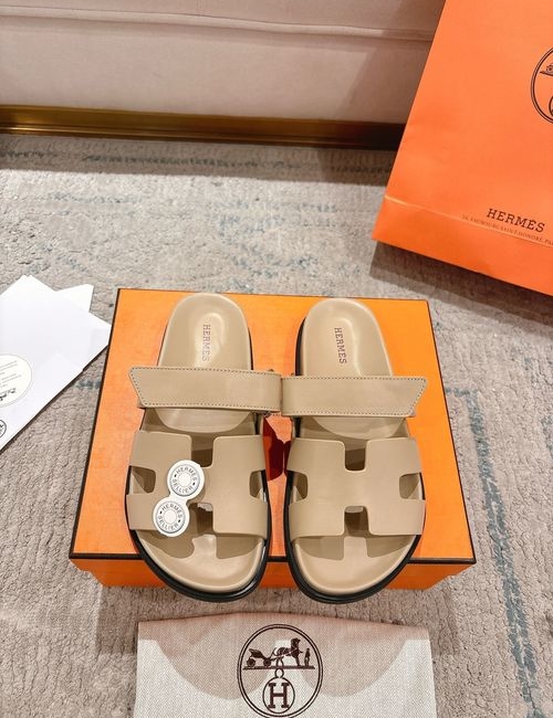 Hermes Chypre Slippers With Comfortable Soft Insole