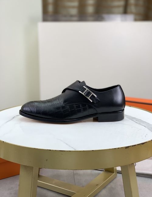 Hermes Genuine Leather Slip-on Formal Shoes