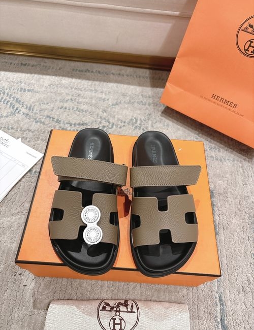 Hermes Chypre Slippers With Comfortable Soft Insole
